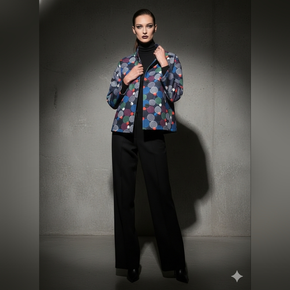 Anne Klein Chic and Colorful Polka Dot Jacket - Picture 7 of 7